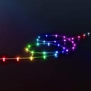 Twinkly Dots LED-lyslenke RGB, svart, IP20, 3 m