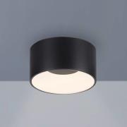 JUST LIGHT. LED-taklampe Tanika svart, Ø16 cm, dimbar