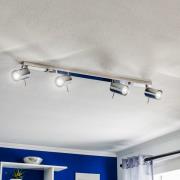 Downlight Round, krom, 4 lyskilder lineære