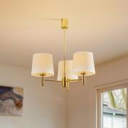 Hengelampe Polo Plus med 3 lyskilder messing/krem