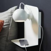 FRANDSEN Ball USB vegglampe hvit matt