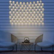 Solcelle-LED-lysforheng IP44 110x90cm 100 lysk.