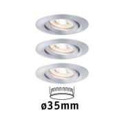 Paulmann Nova mini downlight 3er, roterbar, alu