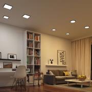 Paulmann Areo ZigBee CCT kantet svart 17,5x17,5cm