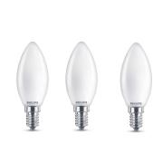 Philips LED-mignonpære E14 B35 4,3 W matt 3-pakke