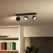 Philips Bracia LED-downlight med 3 lyskilder, svart