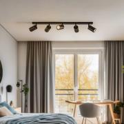 Downlight Zoom, 5 lyskilder, svart