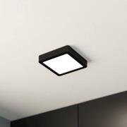 LED-taklampe Fueva 5 IP44 3000K svart 16x16cm