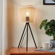 Hykeham bordlampe, høyde 57 cm, natur/svart, bambus