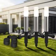 LED-lampe med jordspyd 3926032 12V 3x utvidelse stål Ø 4cm