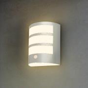 Utendørs LED-vegglampe 3795014, kromfarget, sensor, IP44
