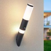 Lindby Okari utendørs vegglampe med sensor fakkel