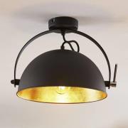 Taklampe Muriel, svart/gull