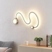 Lindby Rion LED-vegglampe, nikkel