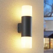 Lindby Tabyn utendørs vegglampe, 2 lyskilder