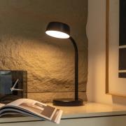 Lindby Tijan LED-bordlampe, svart, fleksibel arm