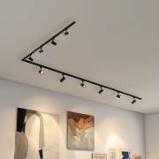 Lindby 1 lyskilde skinnesystem Linaro, GU10, 10 lyskilder, svart