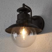 Lindby utendørs vegglampe Eddie, rustfarget, metall, IP44, E27