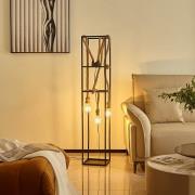 Lucande Vlados gulvlampe, bur, 3 lyskilder.