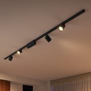 Philips Hue Perifo skinnesystem 4x spotter svart