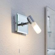 Vegglampe Zela, baderomslampe med snorbryter