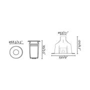 LED-poolbelysning Nok, nikkelfarget, stål, Ø 6,8 cm, IP68