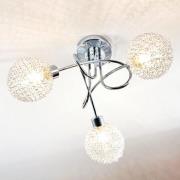 Taklampe Ticino, 3 lyskilder, rund