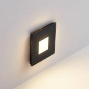 Molto Luce LED innbyggingslampe Wall R68 Glass IP44 SQ, svart