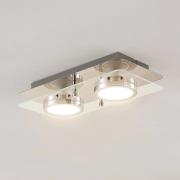 Lindby taklampe Gabryl, 2-lys, glass, metall