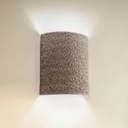 Vegglampe Boucle i stoff, cappuccino