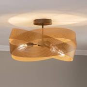 Euluna taklampe Tornado, gullfarget, Ø 50 cm
