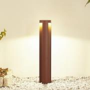 Lucande LED stibelysning Raiku, rustfarget, aluminium, 65 cm