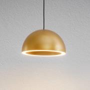 LOOM DESIGN LED-hengelampe Curve gullfarget aluminium Ø 14 cm