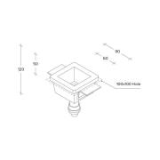 Siris innfelt spot, hvit, gips, 9 cm, GU10