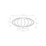 Corina bordlampe, kremfarget, Ø 40 cm, E27