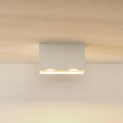 Bodi downlight, kantet, hvit, GU10, 2 lyskilder, aluminium