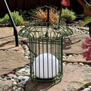 Dyberg Larsen LED-batteridrevet bordlampe Basket, grønn, metall