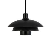 Dyberg Larsen hengelampe Morph, svart, Ø 30 cm, metall