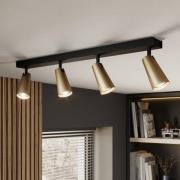 Lucande taklampe Angelina, 4 lyskilder, messing/gull