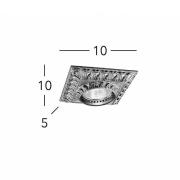 Kolarz downlight Milady, antikk messingfarge, lengde 10 cm