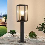 Lindby Filimon sokkellampe, 50 cm, antrasitt, IP44, E27