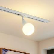 Lindby Linaro skinnespotlight, E14, hvit, Ø 10 cm, 1-faset