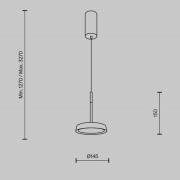 Maytoni LED-hengelampe El, Ø 15,3 cm, oransje, aluminium