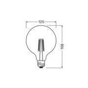 OSRAM LED-filamentpære Globe G125 E27 7,2W Filament 2,700K