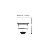 OSRAM LED-pære Star Flat E27 3,5W 4 000K utskiftbar ring