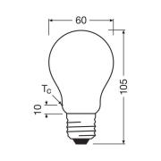 OSRAM LED-pære E27 5W matt 2,700K 1055lm 2er