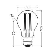 OSRAM LED-filamentpære Filament E27 2,2W 4000K dimbar