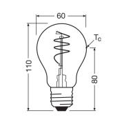 OSRAM LED Vintage E27 3,4W 2 700K Spiral Filament klar