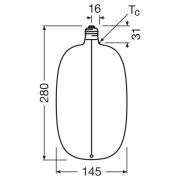 OSRAM LED Big Elipse Oval E27 4,8W 818 Filament røyk dimbar