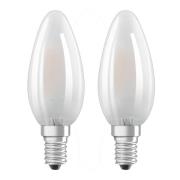 OSRAM LED-mignonpære E14 4 W varmhvit 2-pakk